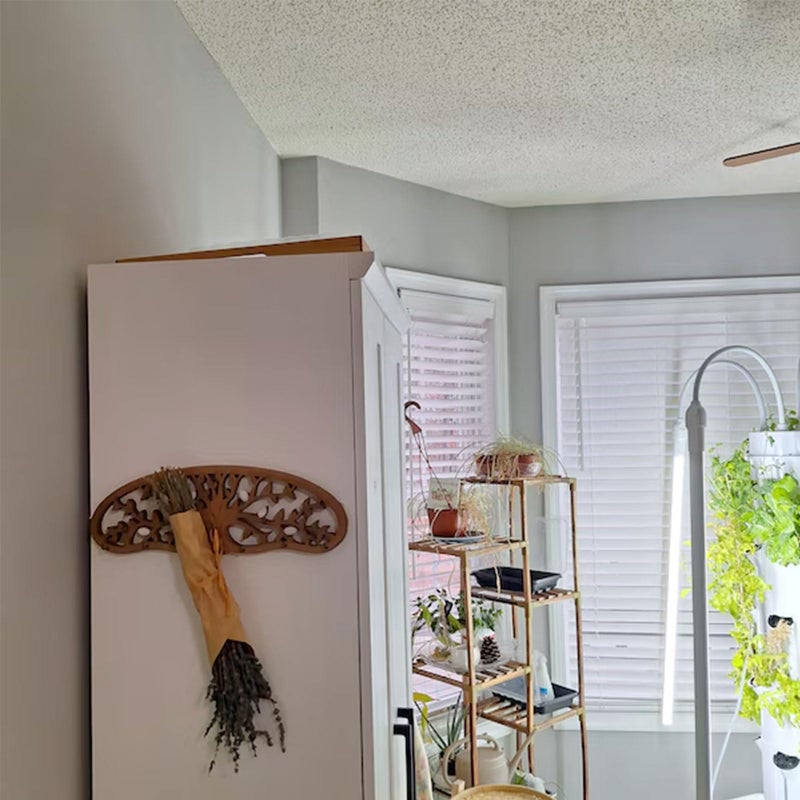 Tnstbiee Rustic Herb Drying Rack Hanging - Artistic Life Tree Design for Kitchen Witches & Gardeners - Holds 11 Bouquets - Saving Space Herb & Flower Dryer - Gift for Crafters - Wall Art D?cor - Image 4